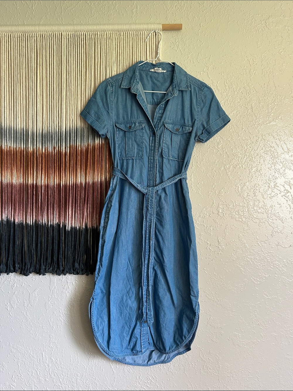 Lucky Brand Blue Denim Shirt Dress